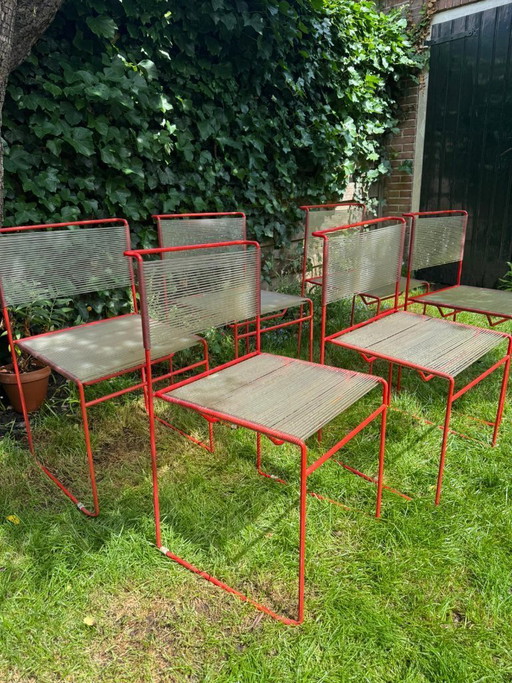 CHAISES "SPAGHETTI" FLY LINE PAR GIANDOMENICO BELOTTI POUR CMP PADOVA, 1970