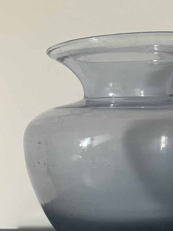 Vaso in vetro blu-grigio Art deco Andries Copier – Arte in vetro (photo 2 of 6)