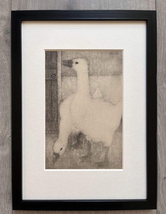 Image 1 of Jan Mankes 1889-1920 / Heliogravure 2 Geese 1923
