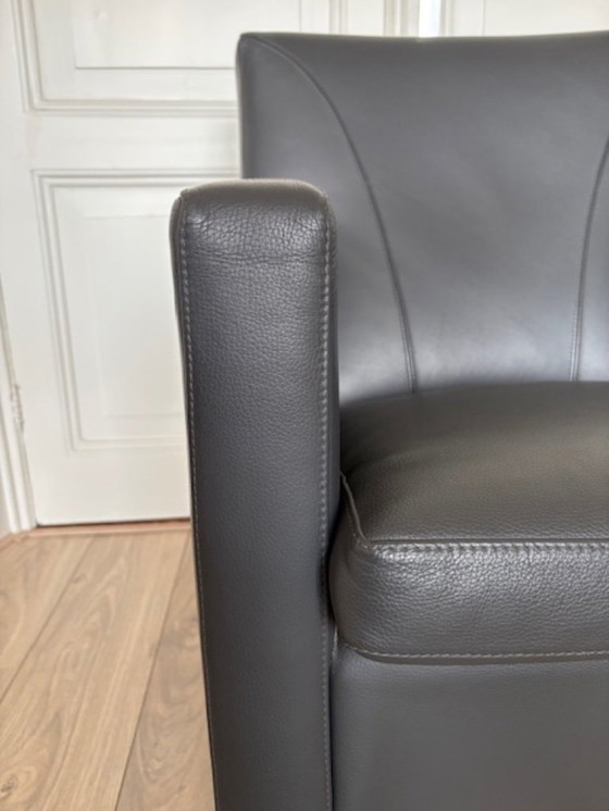 Image 1 of Fauteuil Leolux Dolcinea - Cuir anthracite - Très bon état