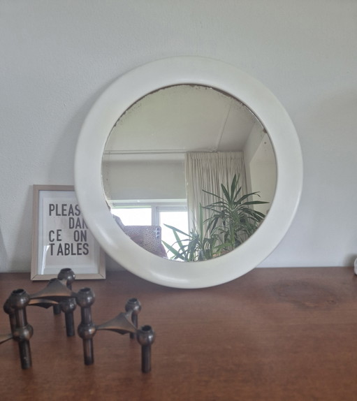 Vintage plastic mirror 45 cm, brand Syla – spiegels, Glass