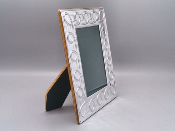 Image 1 of Silver plated metal frame, size for 9x13 photos