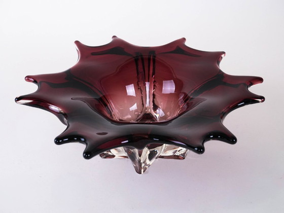 Image 1 of Plat en verre, design italien, années 1970, fabriqué en Italie