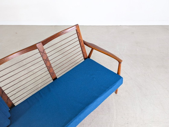 Image 1 of Divano originale Mid-Century in teak vintage, design danese del 1960 MCM