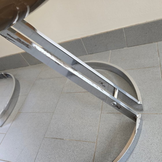 Image 1 of SET DI 4 SEDIE VINTAGE EUROSTEEL DEL 1970, IN PLEXIGLASS E CROMATO, DISEGNATE DA DLG BORIS TABACOFF