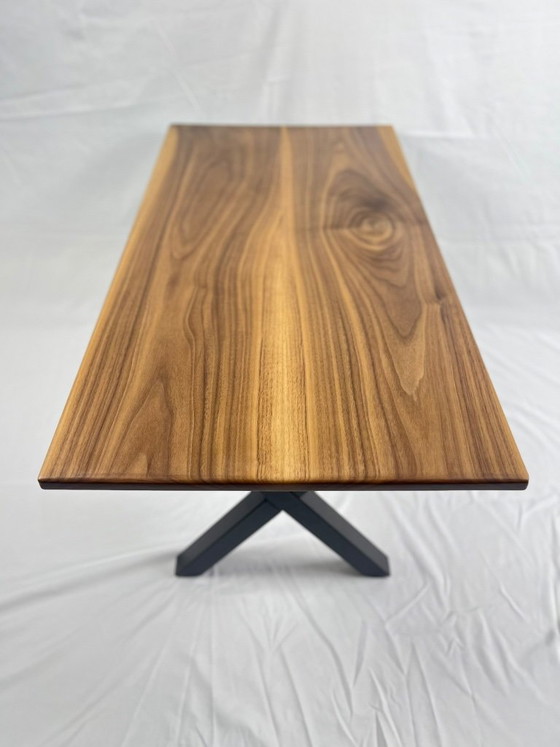 Couchtisch aus geräuchertem Walnussholz – Couchtische, Metal, Wood (photo 8 of 9)