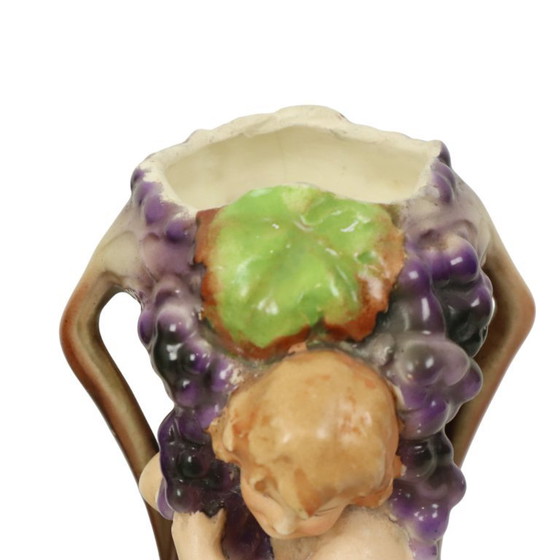 Image 1 of Art Nouveau Vases Putti Cherub