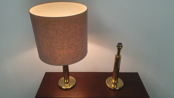 Image 1 of 2x Regency Messing Tischlampe Baulmann Leuchten, Deutschland 1980er