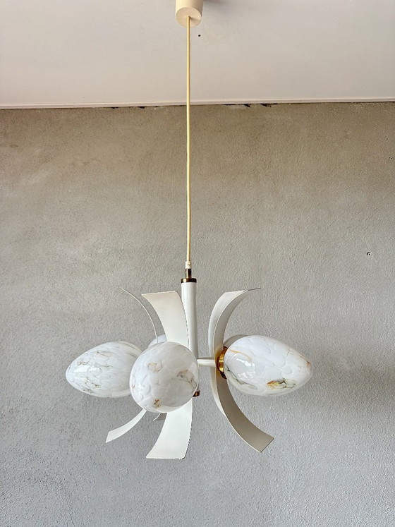 Vintage Spoetnik Hanglamp – Hanglampen, Glass, Metal (photo 12 of 12)