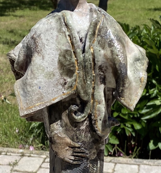 Image 1 of Jean Pierre Mocci L'Arlésienne Sculpture en Céramique et Métal