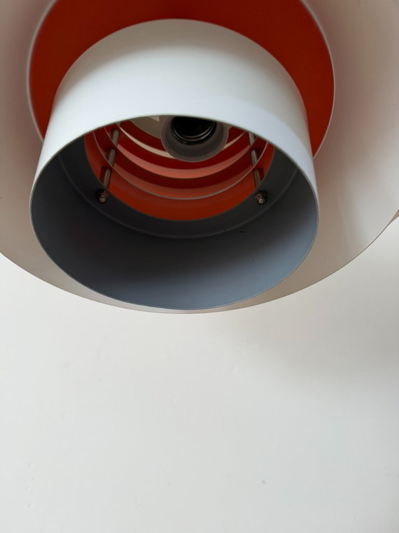 Vintage Verona pendel 5 disks - Nordisk Solar Compagni - Sven Middelboe, Pendant lamps, Aluminium, Orange (photo 7 of 13)