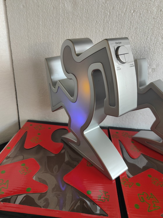 Image 1 of La Linea - Lamp After Osvaldo Cavandoli, Keith Haring - Set 2 Pieces 1990