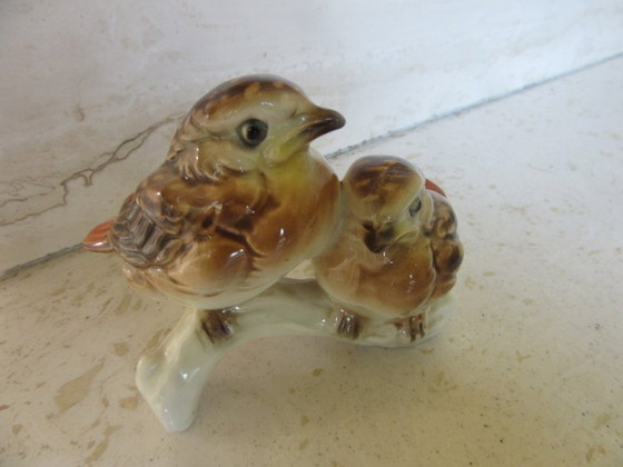 Image 1 of Piccola coppia di uccellini in miniatura, Goebel, firmata e numerata, vintage