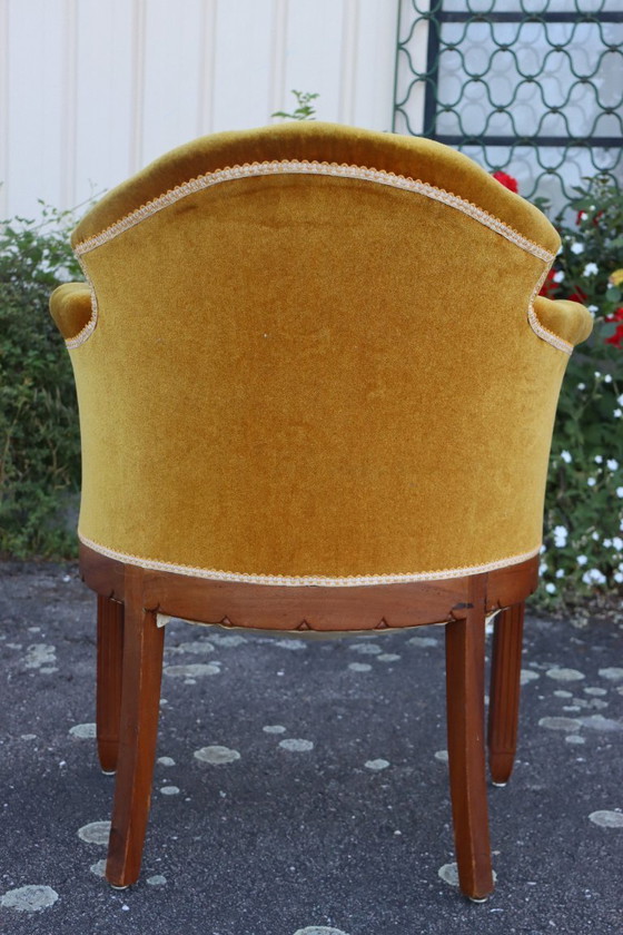 Image 1 of Art Deco corduroy fauteuil