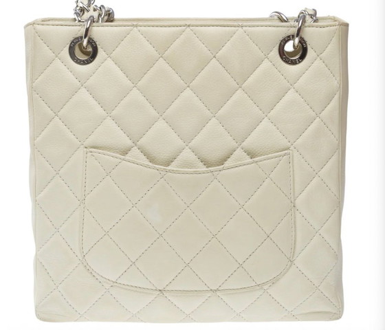 Image 1 of Sac CHANEL Petite Shopping Tote en Cuir Beige - 101699 Prix de vente5