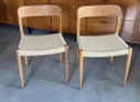 Set di 2 sedie da pranzo modello 75 di Niels Otto Moller / Møller, anni '50