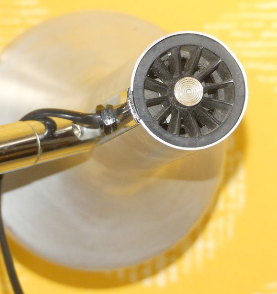 Image 1 of 60s 70s vloerlamp SLZ Swisslamps International metallic zilver 2 lampen zwenkbare vloerlamp sputnik space age panton