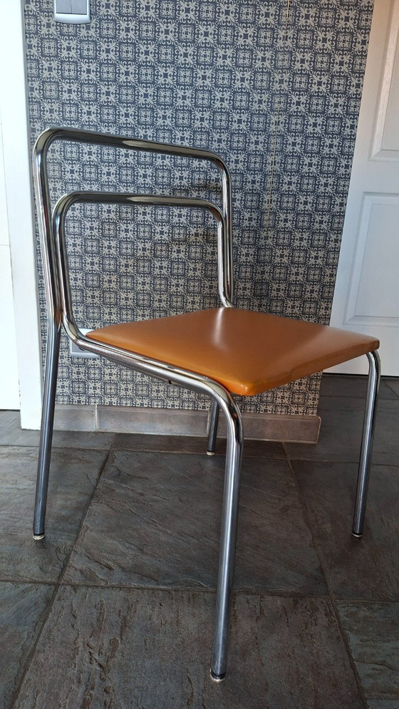 Image 1 of 3 x Vittorio Parigi & Nanni Prina for Molteni – Orix dining chairs – jaren 70