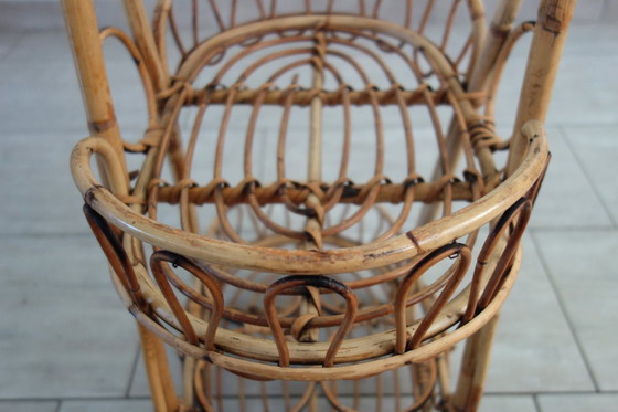 Image 1 of Rotan barwagen uit de jaren 60