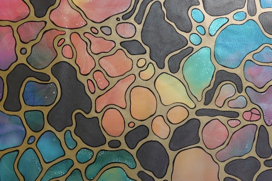 Abstract A1369 - Large Pearlescent Painting – Paintings & Drawings, Canvas (photo 2 of 10)