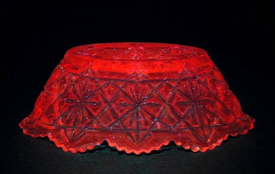 Art Deco Schaal "Depression Glass" - Circa 1930 – Verreries de Scailmont, Schalen (photo 7 of 8)