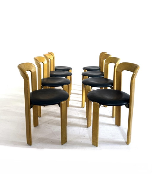 8x Bruno Rey chair model 33, Kusch & co '70