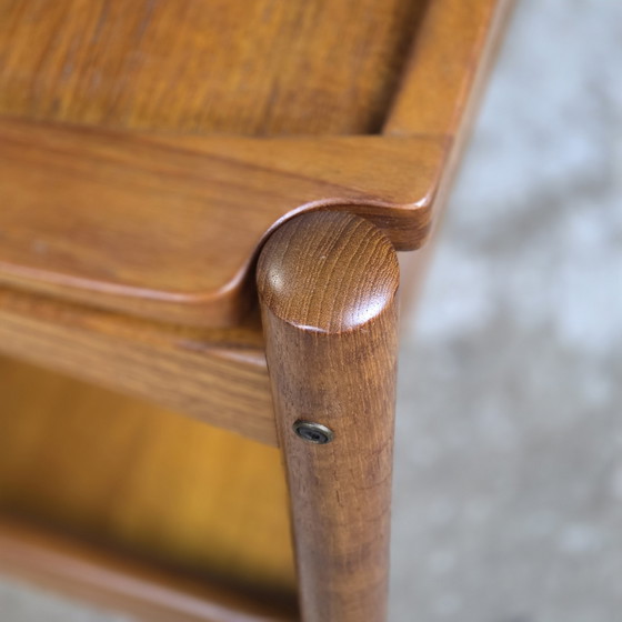 Image 1 of Poul Hundevad, vintage jaren 60 Teak trolley theewagen Deens