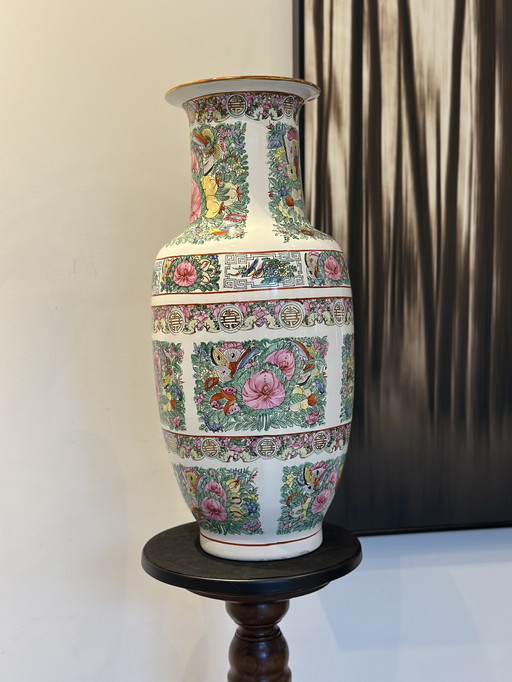 Grote Chinese porseleinen vloervaas