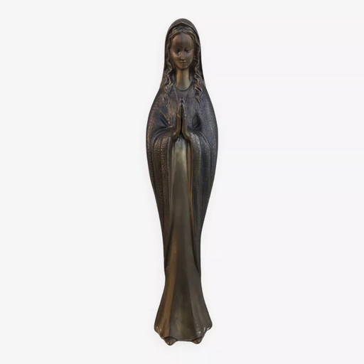 65cm solid bronze statue of the Virgin Mary