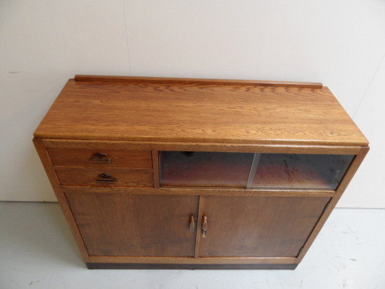 Image 1 of Art Deco sideboard with display case