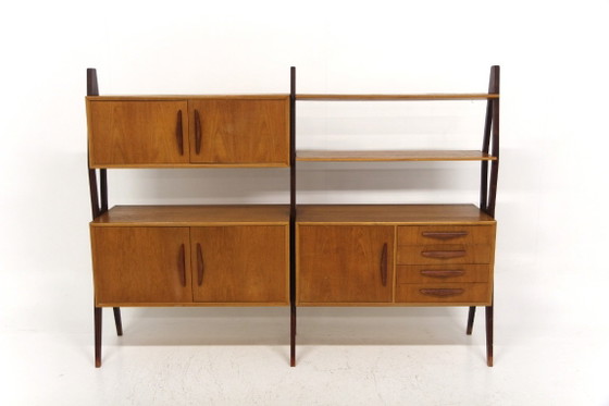 Libreria scandinava "Double" in teak, Svezia, 1950 – Librerie, Legno (photo 2 of 10)