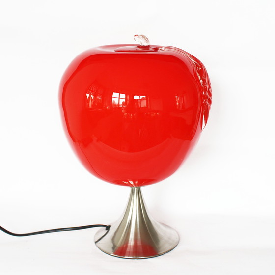 Image 1 of Prisma Red Apple Glass Lamp