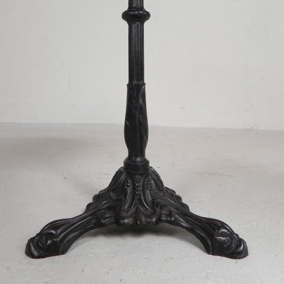 Image 1 of Bistro table with cast iron leg and traffic sign as top, 1920s, Paris