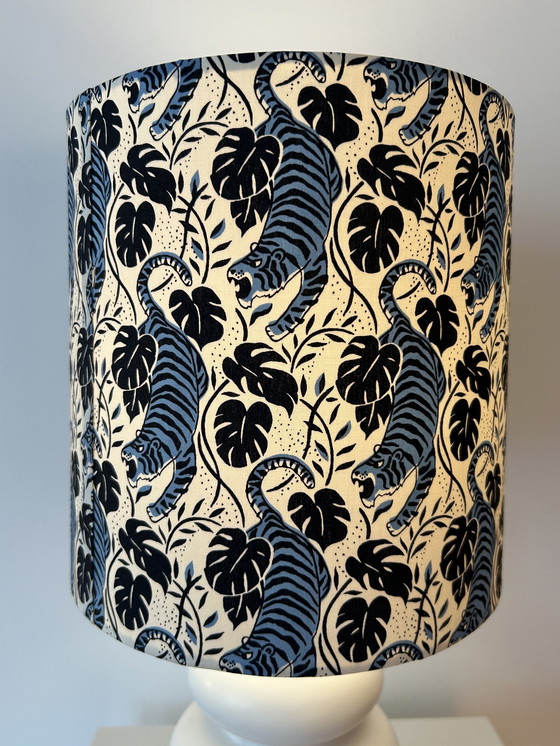 Image 1 of Wireless balcony lamp - upcycled unique piece with tiger shade