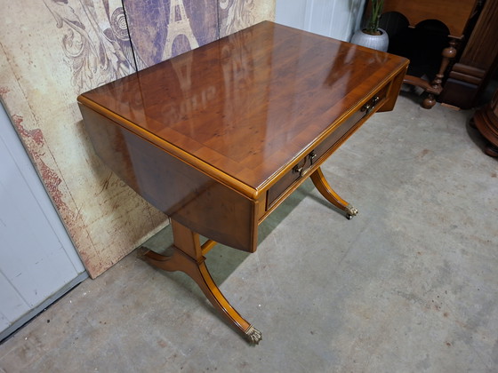 Image 1 of Classic Helden drop-leaf side table, coffee table, sidetable, ladies' desk, dimensions: 85/133x60m and 75cm high.