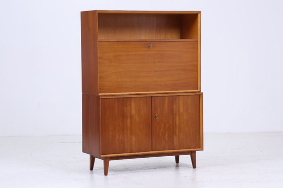 Image 1 of Armoire à linge vintage des années 60 | Mid Century Armoire à vêtements Vintage Armoire à casiers Rétro des années 70 #07-64