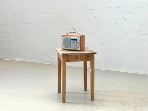 Tabouret vintage suisse en bois, style milieu du XXe siècle, années 1960 – krukjes, Wood