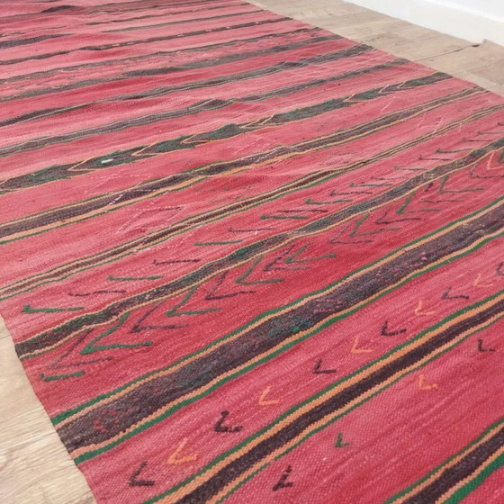 Image 1 of Authentischer Berber-Kelim-Teppich XXL – Handgewebt in Marokko (360 × 170 cm)