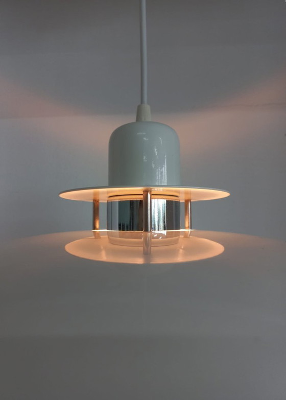 Image 1 of Lampada da soffitto vintage scandinava in metallo, a forma di ciotola o ad anello, anni '70/'80.