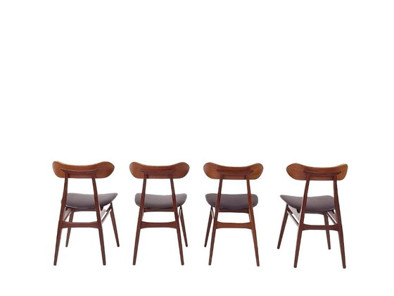 Image 1 of Louis van Teeffelen ‘Kastrup’ eetkamerstoelen voor Wébé – set van 4