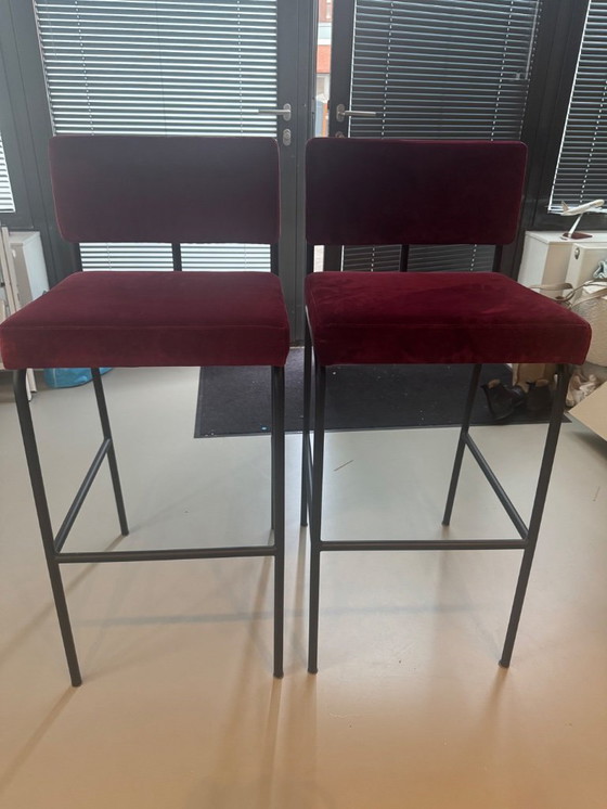 Image 1 of 2x Fest Monday bar stool in Royal Winered