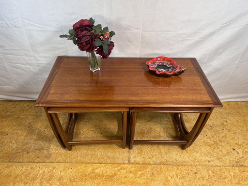Mid-Century Retro Vintage Teak Nest of Tables by G Plan – Astro Line by Victor Wilkins, 1960s – Danish-Inspired British Design 