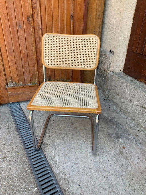 1 von 8 Mid-Century Modern italienischer Marcel Breuer B32 Cesca Stuhl, 70er Jahre