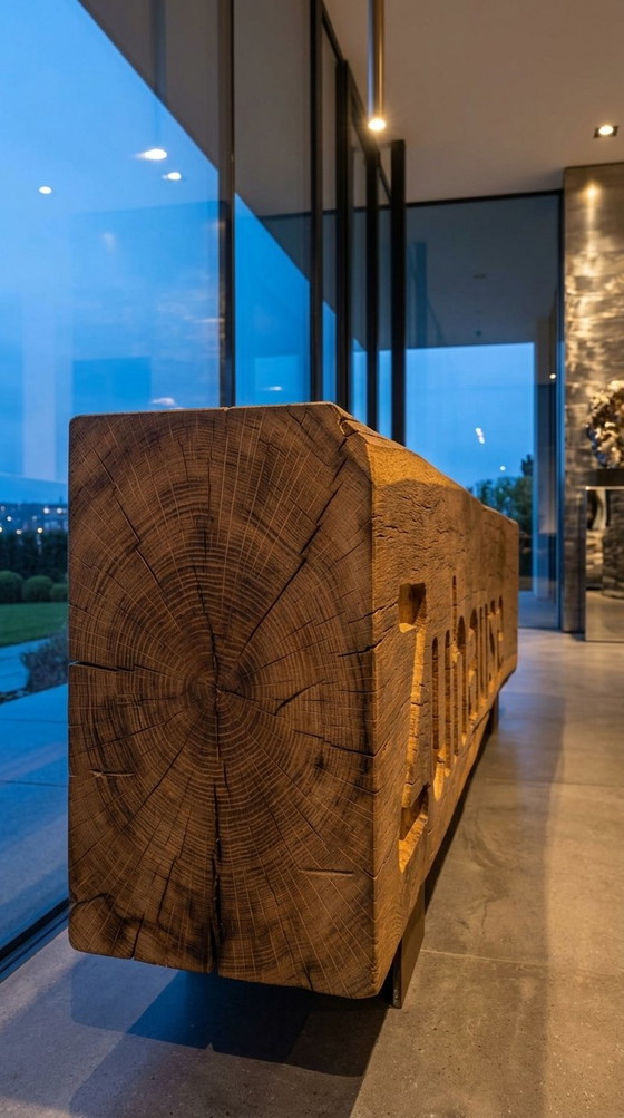 Bank Zuhause Eichenbalken – Dekorative Objekte, Wood (photo 6 of 7)