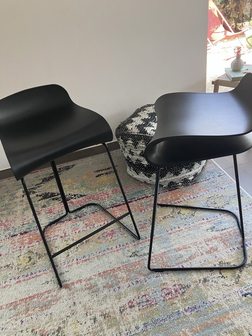 4 x Kristalia barkruk design Bcn zwart