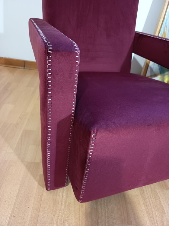 Image 1 of CASSINA 2X Poltrone 637 UTRECHT  (NUOVE MAI USATE) in Velluto 13L Ortigia/Plum con Cuciture in filo Naturale a punta Cavallo