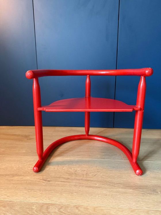 Vintage IKEA “Anna” Chair 1963. Karin Mobring, Side chairs, Wood, Red (photo 4 of 5)