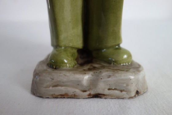 Image 1 of Chinese Porcelain Biscuit Soldier Figurine Statue - Cultural Revolution #2