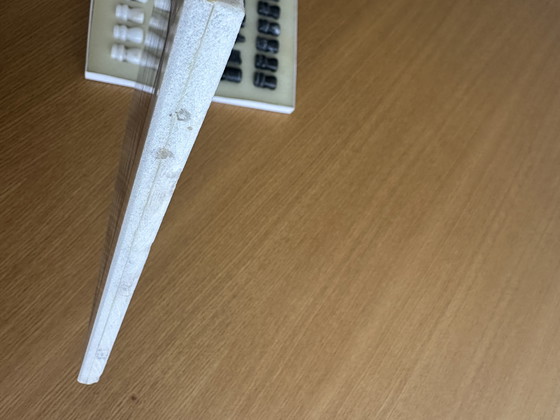 Image 1 of Vintage marmeren schaakspel schaakbord zwart wit