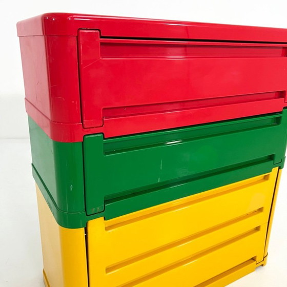 Image 1 of Cassettiera multicolore a 4 cassetti modello 4964 di Olaf Von Bohr per Kartell, anni '70